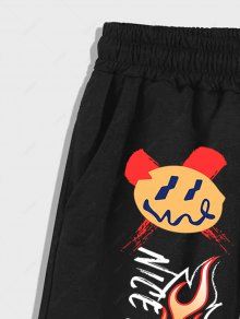 Skull Flame Sweat Shorts