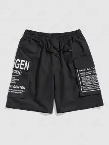 Multi-pockets Drawstring Cargo Shorts