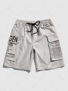 Multi-pockets Drawstring Cargo Shorts