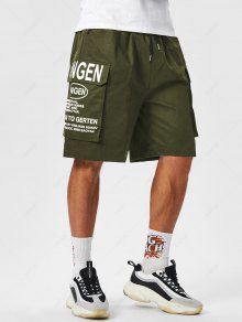 Multi-pockets Drawstring Cargo Shorts
