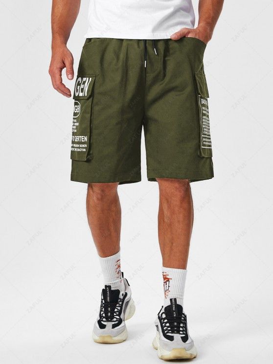 Multi-pockets Drawstring Cargo Shorts