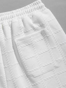 Square Grid Textured Shorts