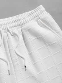 Square Grid Textured Shorts
