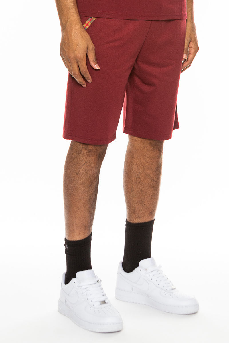 Checkered Khaki Shorts