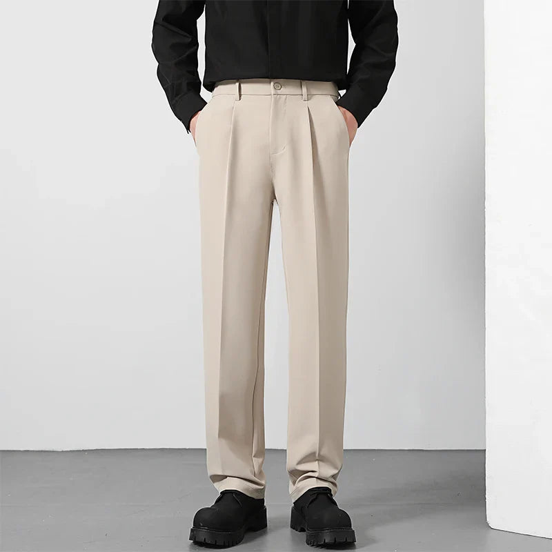 Men's Loose Suit Pants • Classic Solid Color