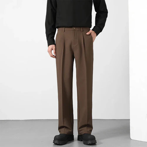 Men's Loose Suit Pants • Classic Solid Color