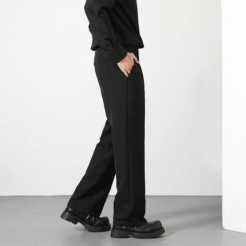 Men's Loose Suit Pants • Classic Solid Color