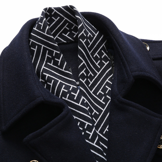 Wool Coat with Detachable Scarf